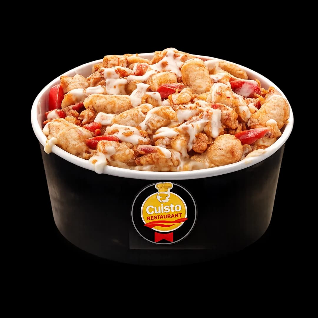 Poutine crunchy onion